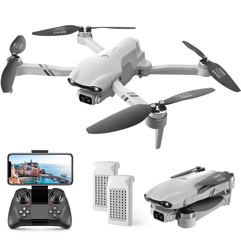 Aerial Drone 2025 F10 Pro with 4K UHD EIS Camera GPS 5G Wifi FPV Brushless Motors Optical Flow Smart Obstacle Avoidance Auto Return 360° Stunt Roll Dual Batteries