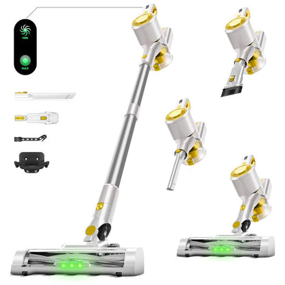 BSNAW 45 KPA Cordless Vacuum Cleaner with 6-In-1 Stick Design, Upgraded Green LED, Anti-Tangle Brush, Removable Battery, 40-Minute Runtime, for Carpets, Pet Hair, Hardwood Floors Ultra-Lightweight