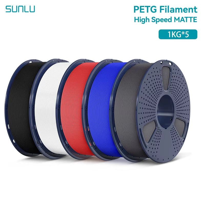 5KG High Speed Matte PETG Filament 1.75Mm +/- 0.02 Mm 1Kg Spool (2.2Lbs) High Speed Printing Filament Fit Most FDM Printer