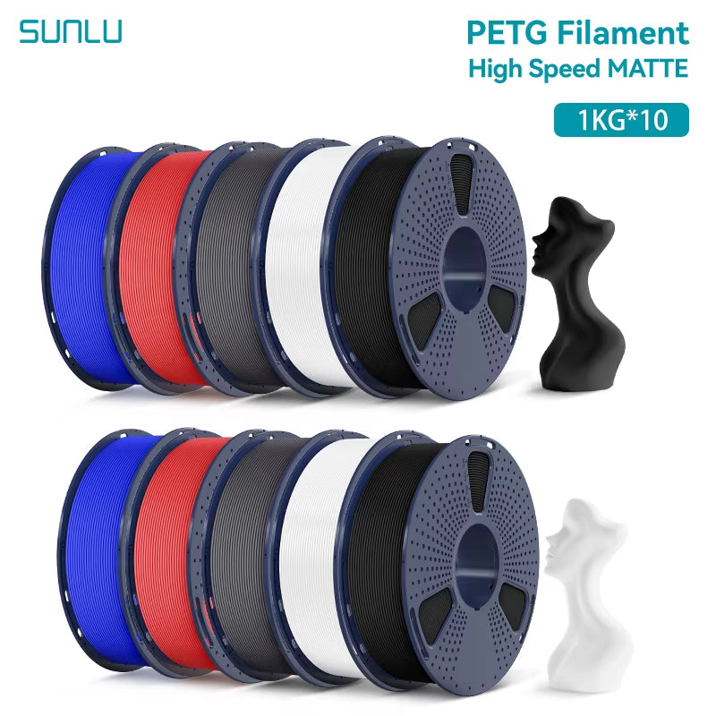 10KG High Speed Matte PETG Filament 1.75Mm 1Kg Spool (2.2Lbs) High Speed Printing Filament Fit Most FDM Printer