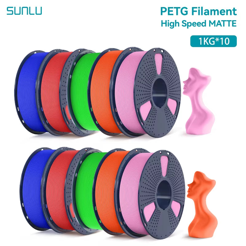 10KG High Speed Matte PETG Filament 1.75Mm 1Kg Spool (2.2Lbs) High Speed Printing Filament Fit Most FDM Printer